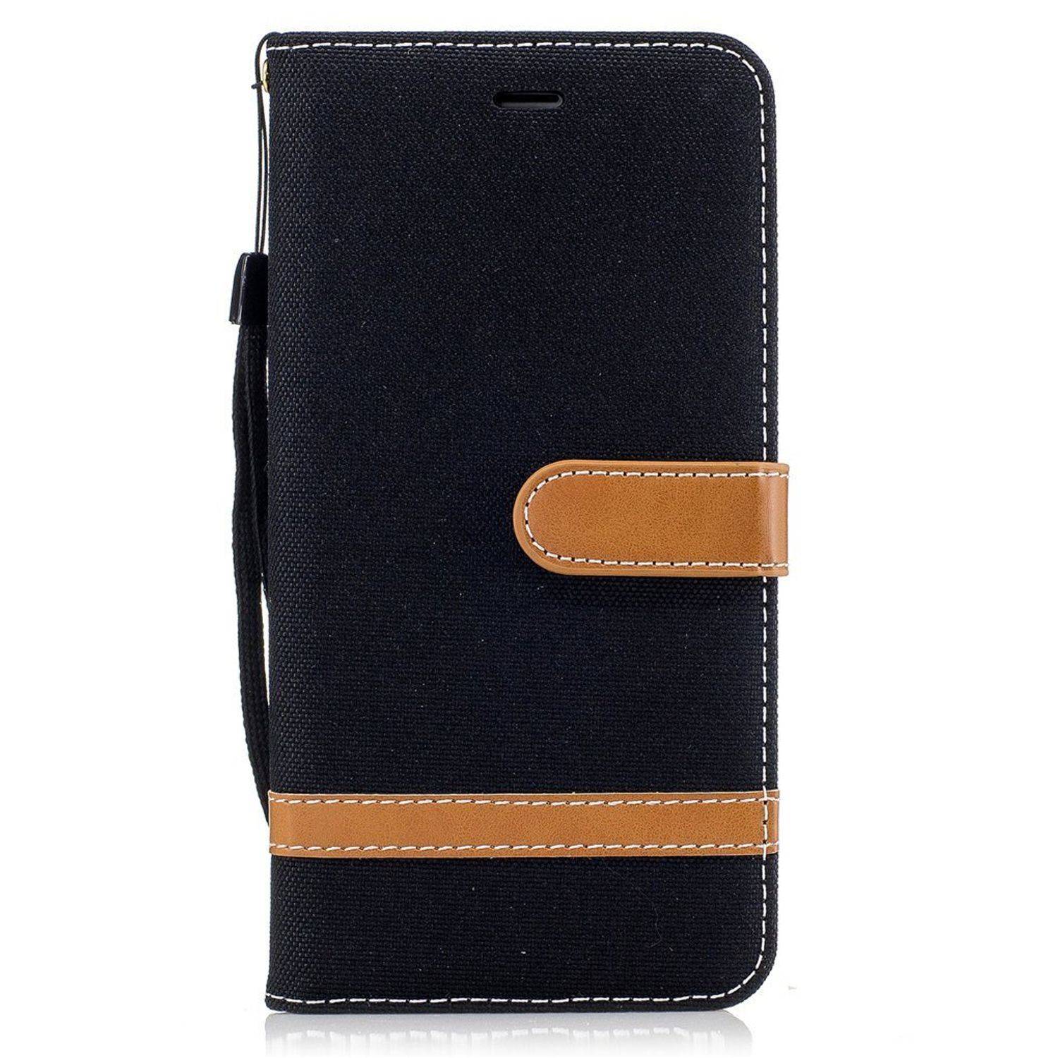 Apple iPhone 7 Plus Handyhülle Bookcover Schwarz