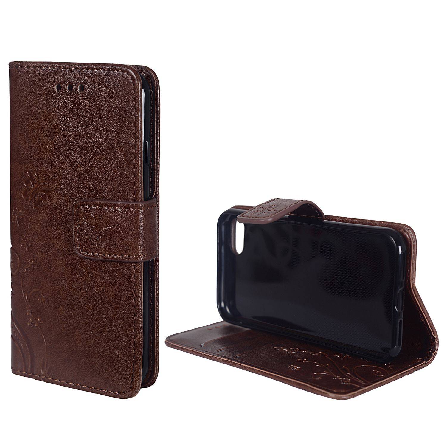 Apple iPhone 7 Handyhülle Bookcover Braun