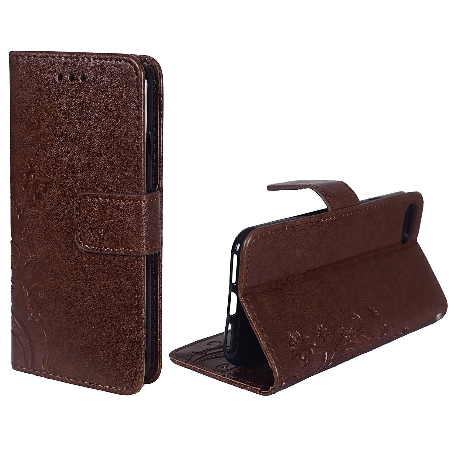 Apple iPhone 7 Handyhülle Bookcover Braun