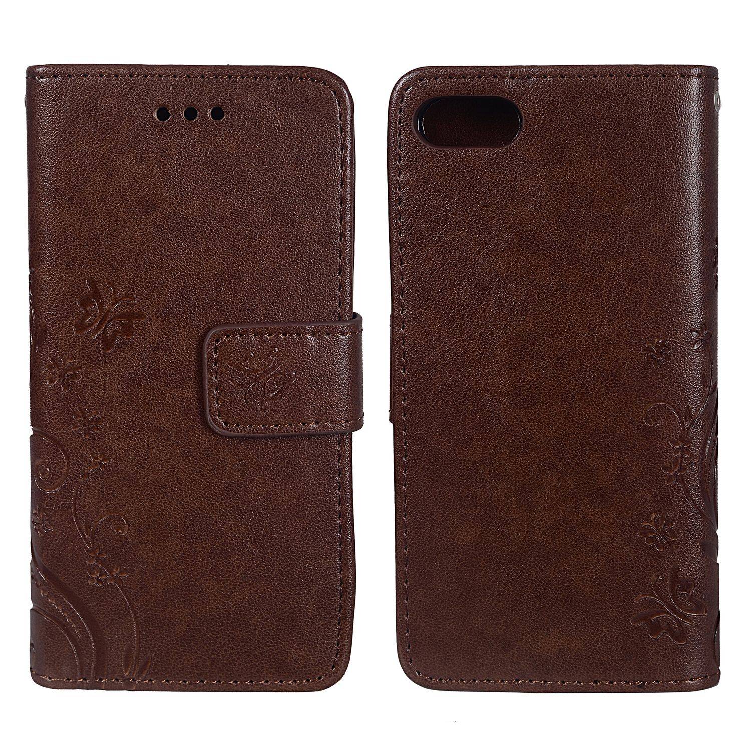 Apple iPhone 7 Handyhülle Bookcover Braun