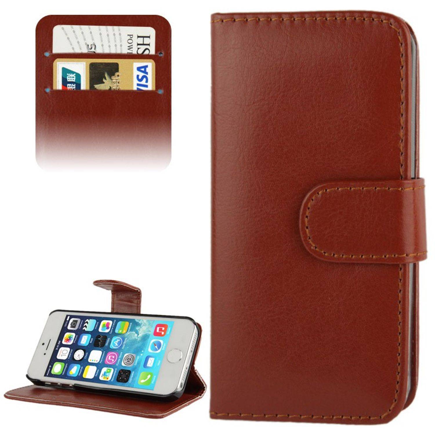 Apple iPhone 5 / 5s / SE Handyhülle Backcover Braun