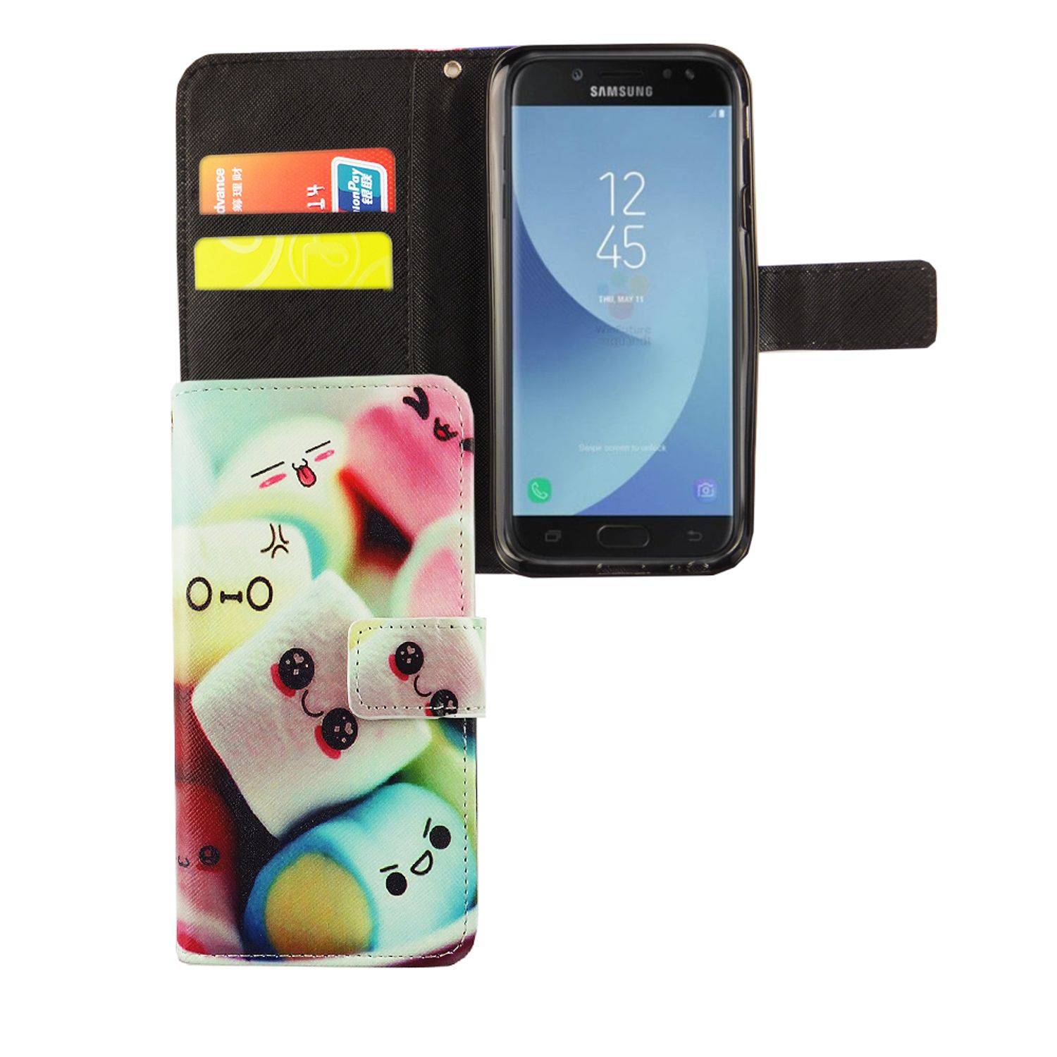 Samsung Galaxy J3 (2017) Handyhülle Bookcover Mehrfarbig