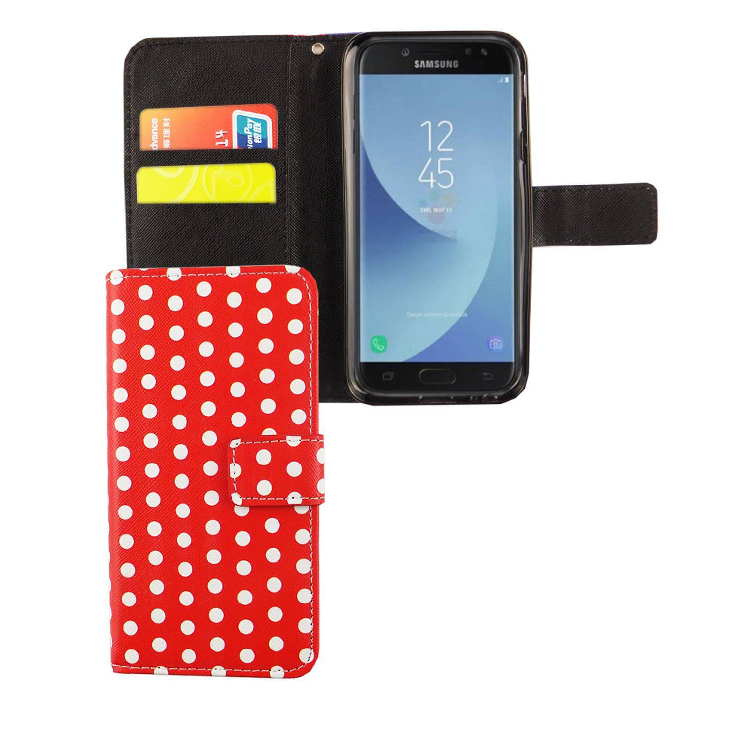 Samsung Galaxy J3 (2017) Handyhülle Bookcover Rot
