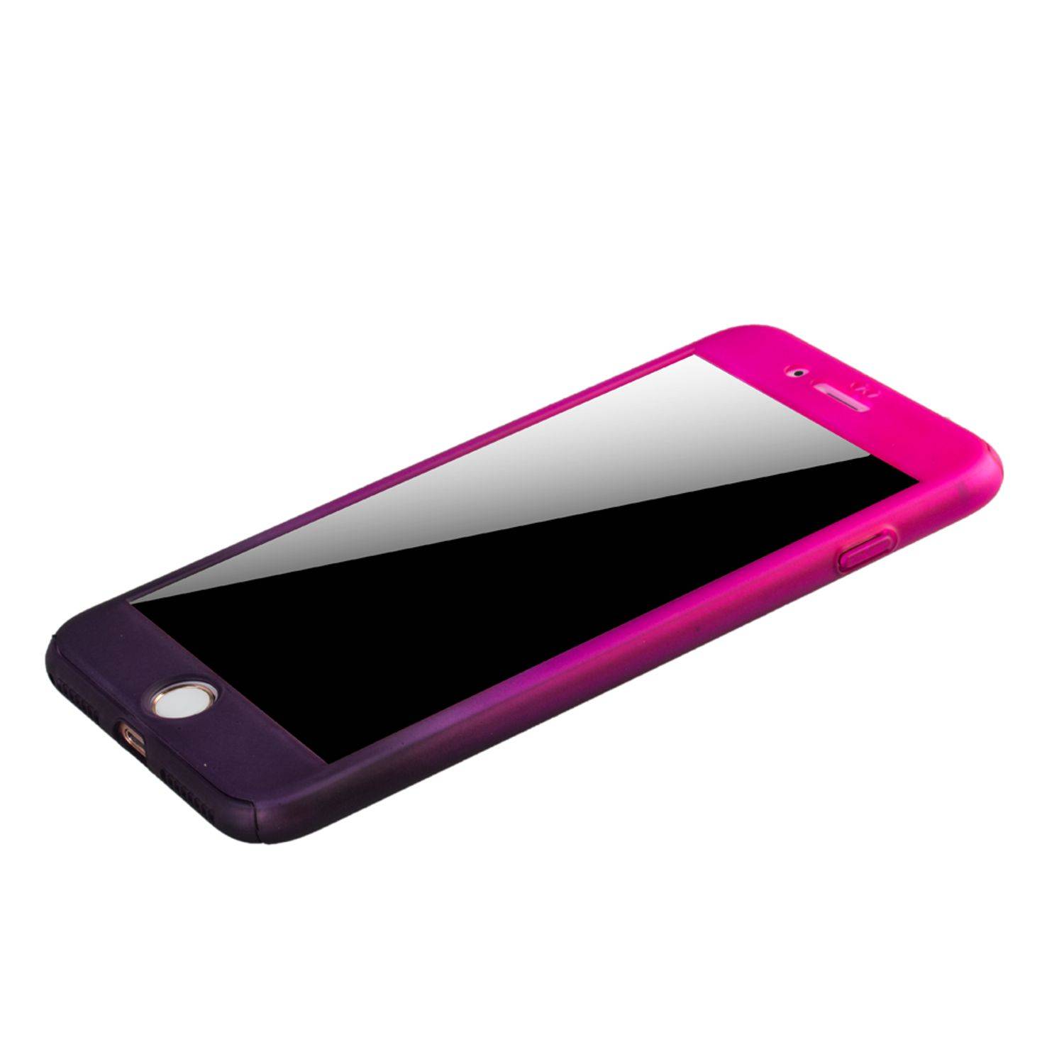Apple iPhone 7 Plus Handyhülle 360 Grad Schutz Full Cover Rosa