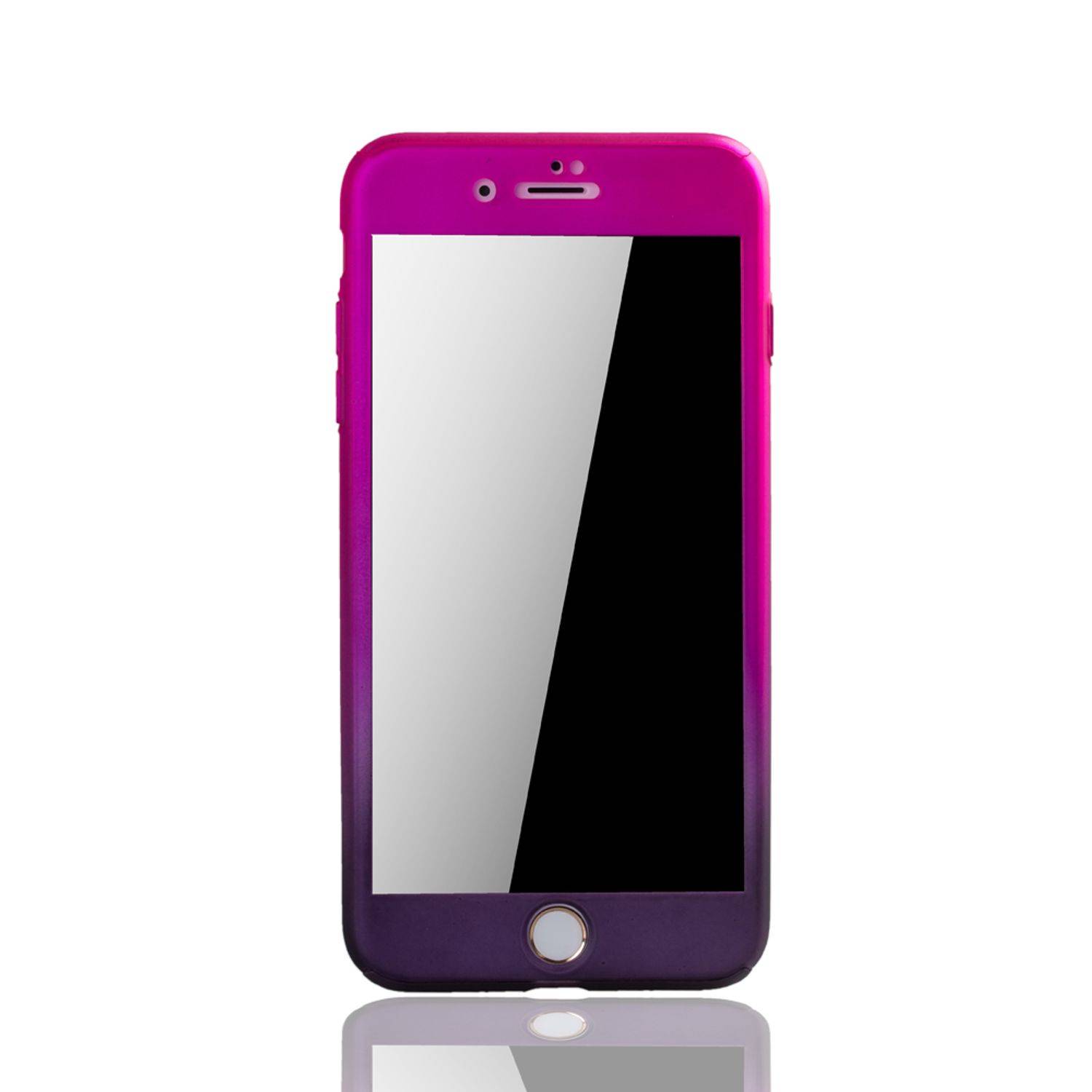 Apple iPhone 7 Plus Handyhülle 360 Grad Schutz Full Cover Rosa