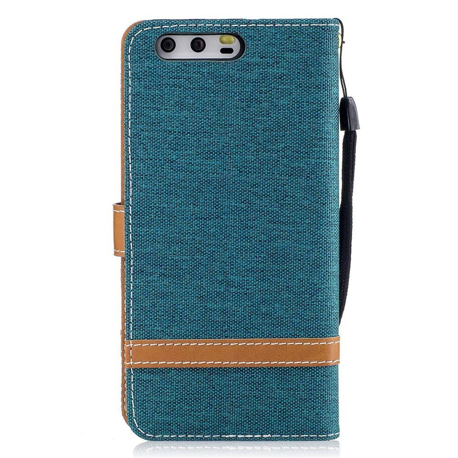 Huawei P10 Handyhülle Bookcover Grün