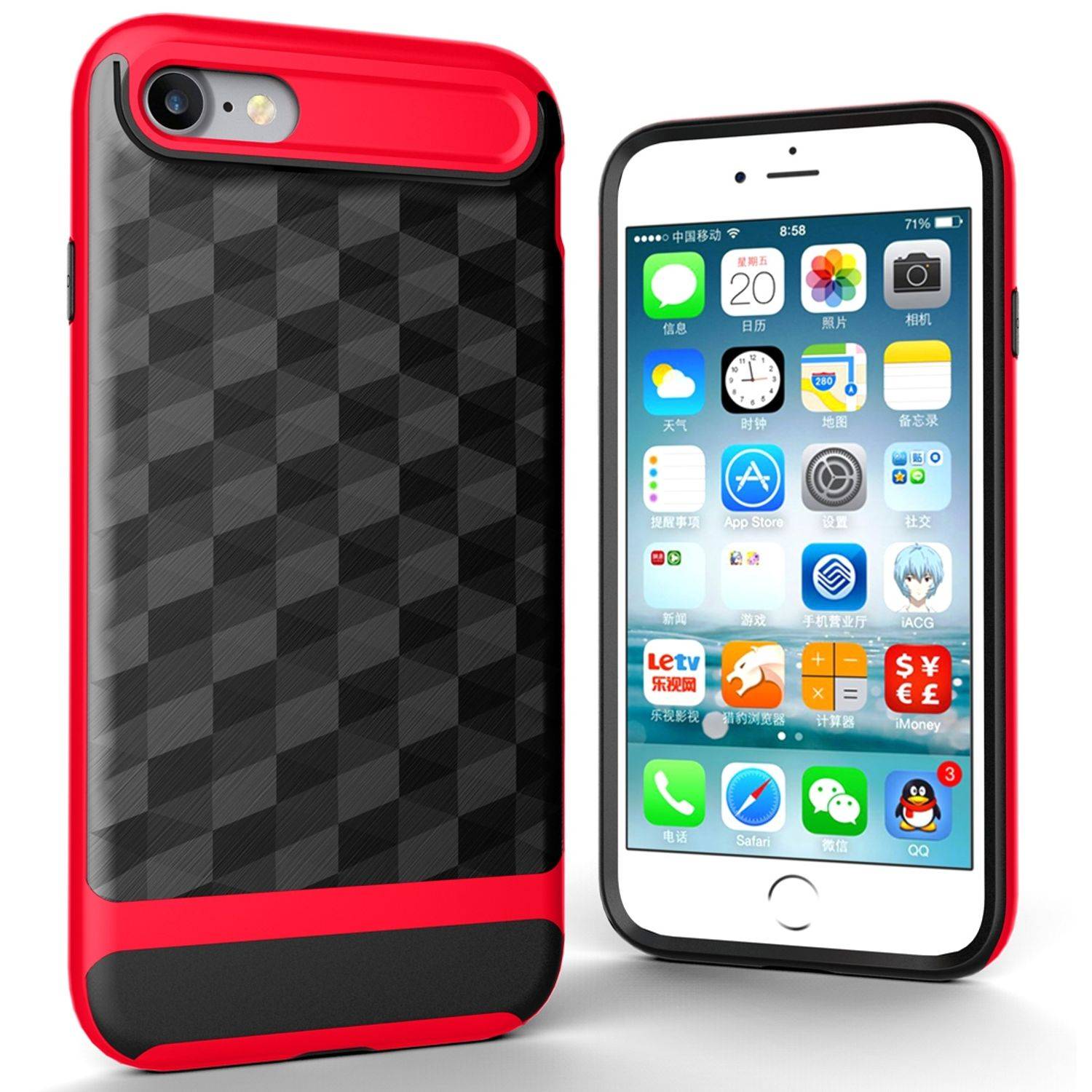 Apple iPhone 8 Handyhülle Backcover Rot