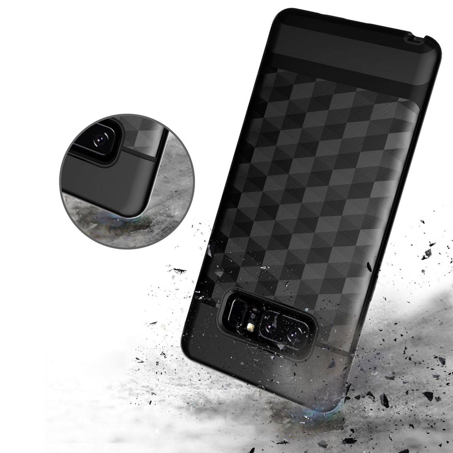 Samsung Galaxy Note 8 Handyhülle Backcover Silber
