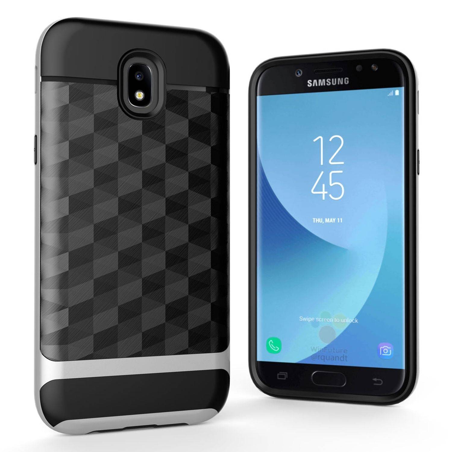 Samsung Galaxy J3 (2017) Handyhülle Backcover Silber
