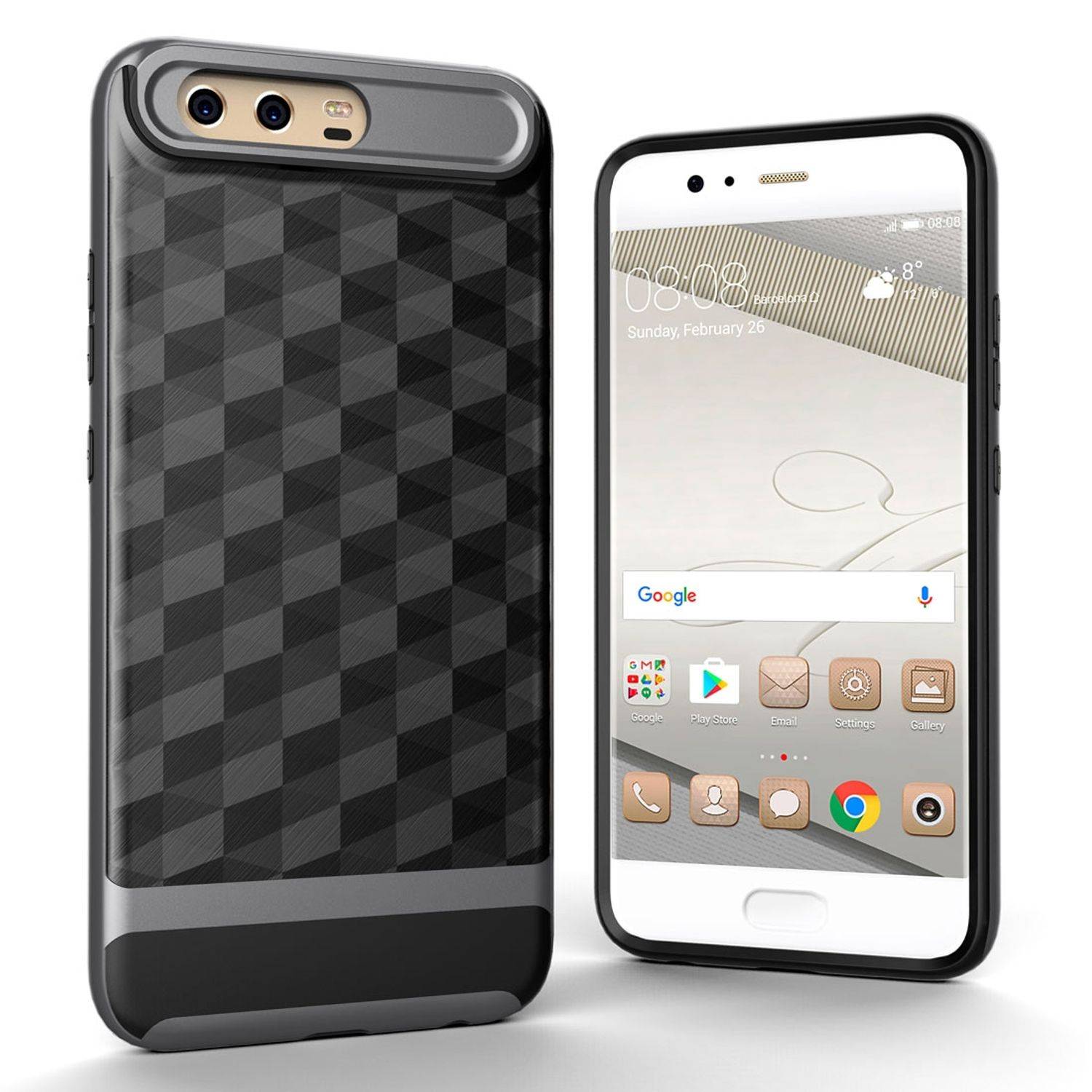 Huawei P10 Handyhülle Backcover Grau