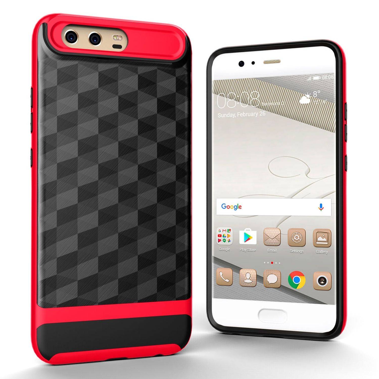 Huawei P10 Handyhülle Backcover Rot