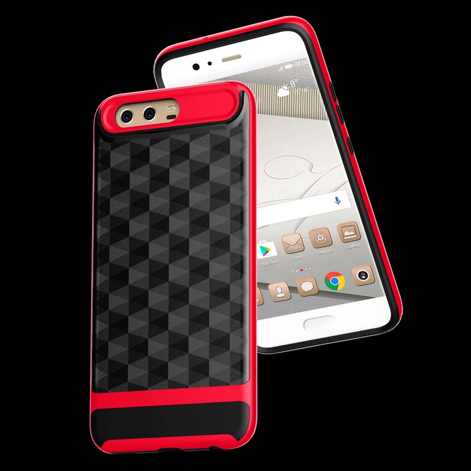Huawei P10 Handyhülle Backcover Rot