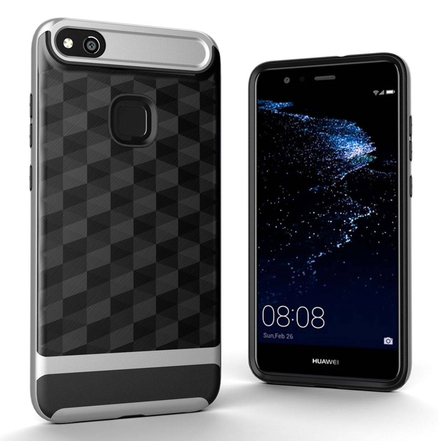 Huawei P10 Lite Handyhülle Backcover Silber