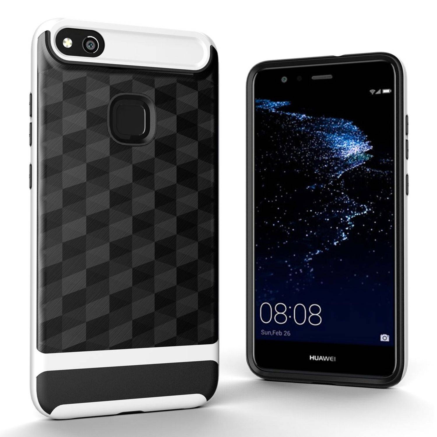 Huawei P10 Lite Handyhülle Backcover Weiß