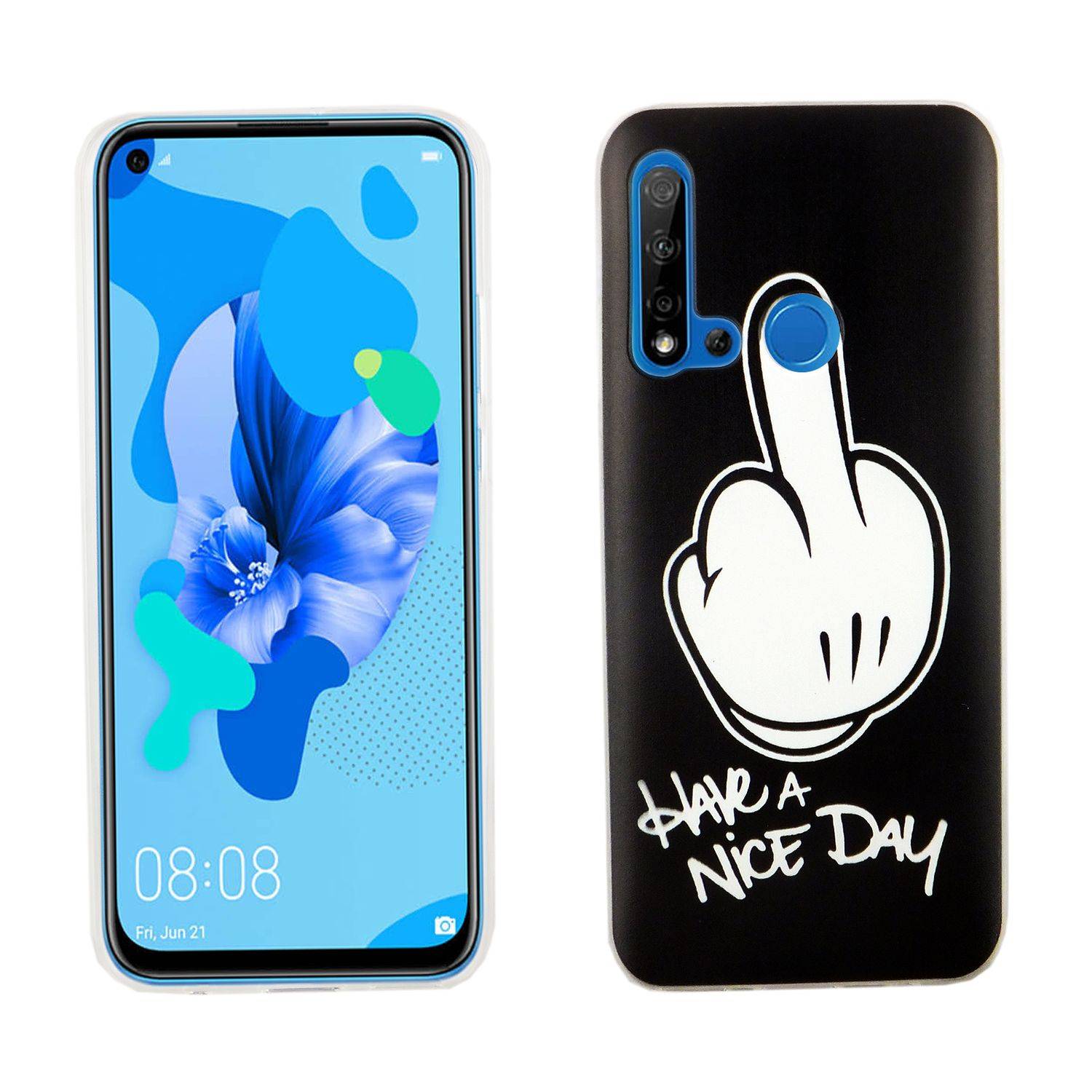 Huawei P20 Lite 2019 Handyhülle Bumper Backcover Schwarz