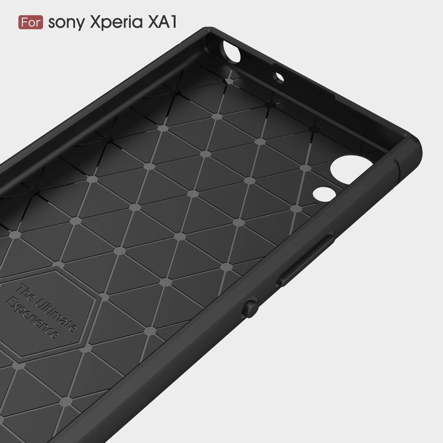Sony Xperia XA1 Handyhülle Carbon Optik Backcover Blau