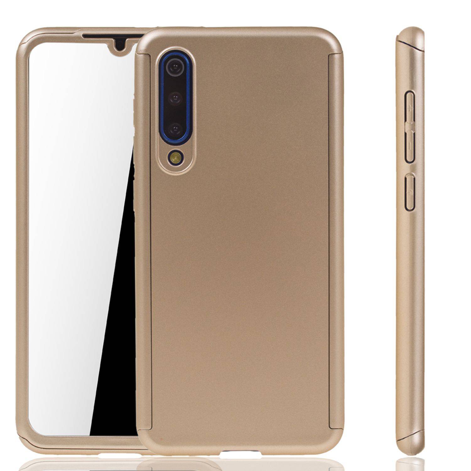 Xiaomi Mi 9 SE Handyhülle 360 Grad Schutz Full Cover Gold