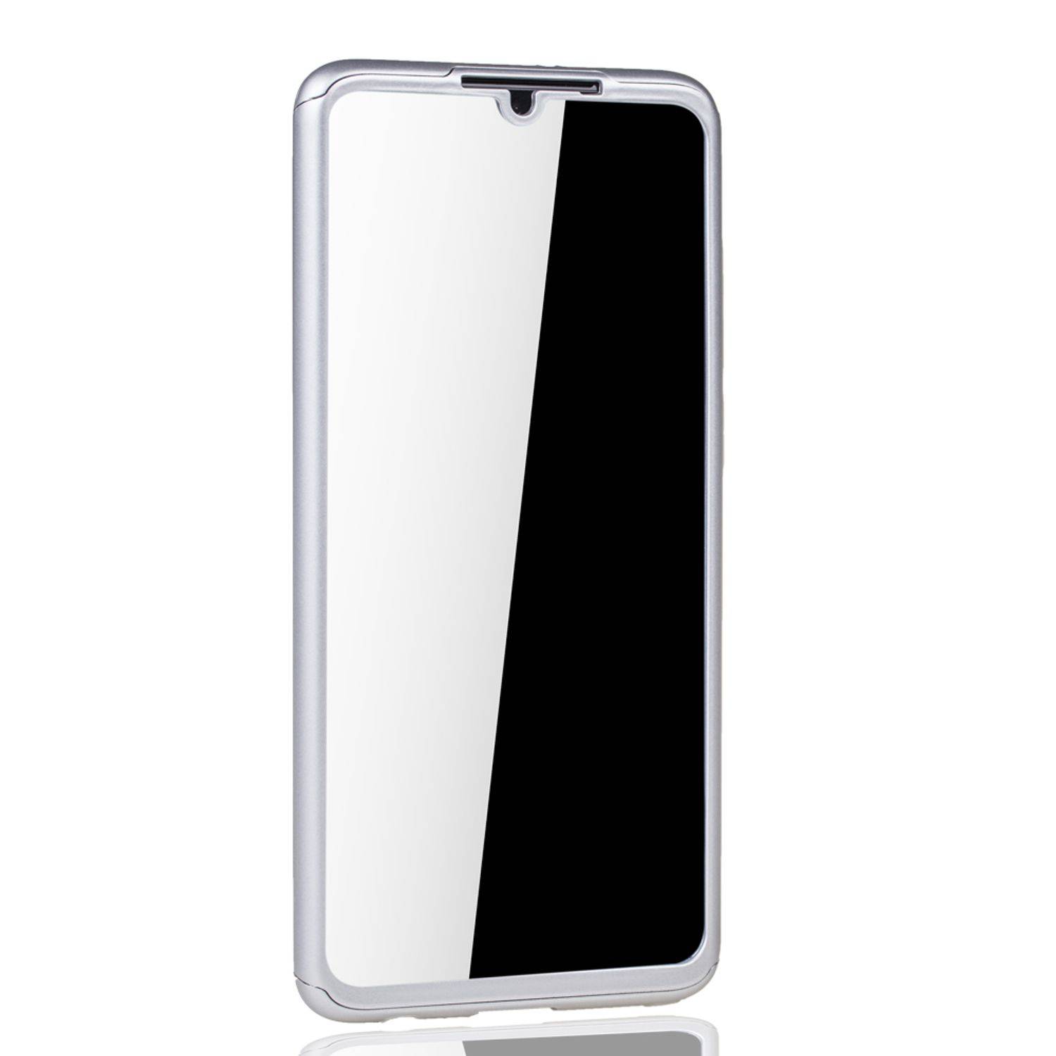 Huawei P30 Handyhülle 360 Grad Schutz Full Cover Silber