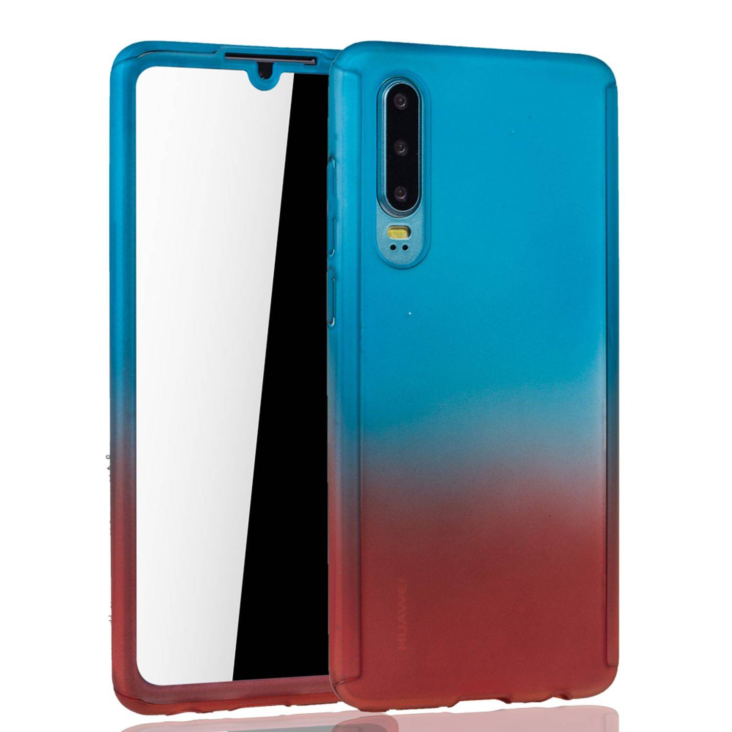 Huawei P30 Handyhülle 360 Grad Schutz Full Cover Mehrfarbig