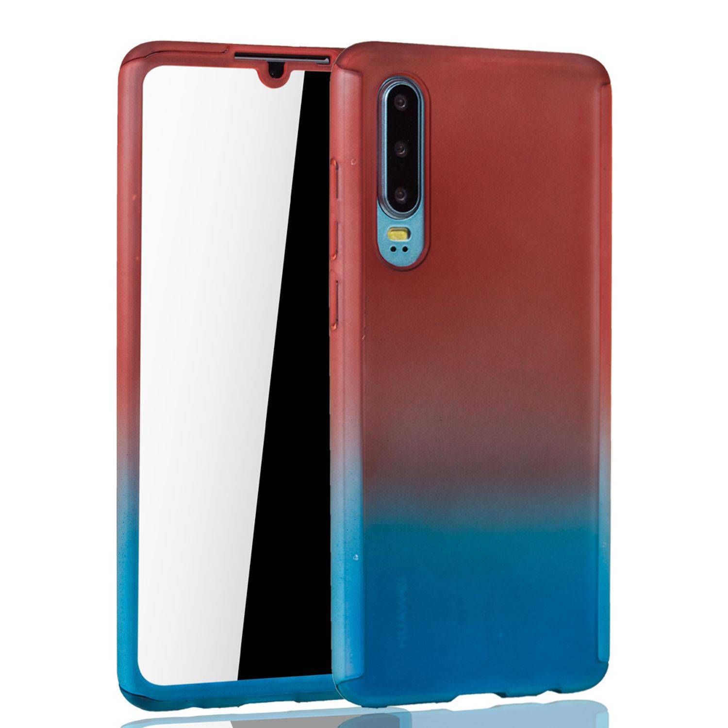 Huawei P30 Handyhülle 360 Grad Schutz Full Cover Mehrfarbig
