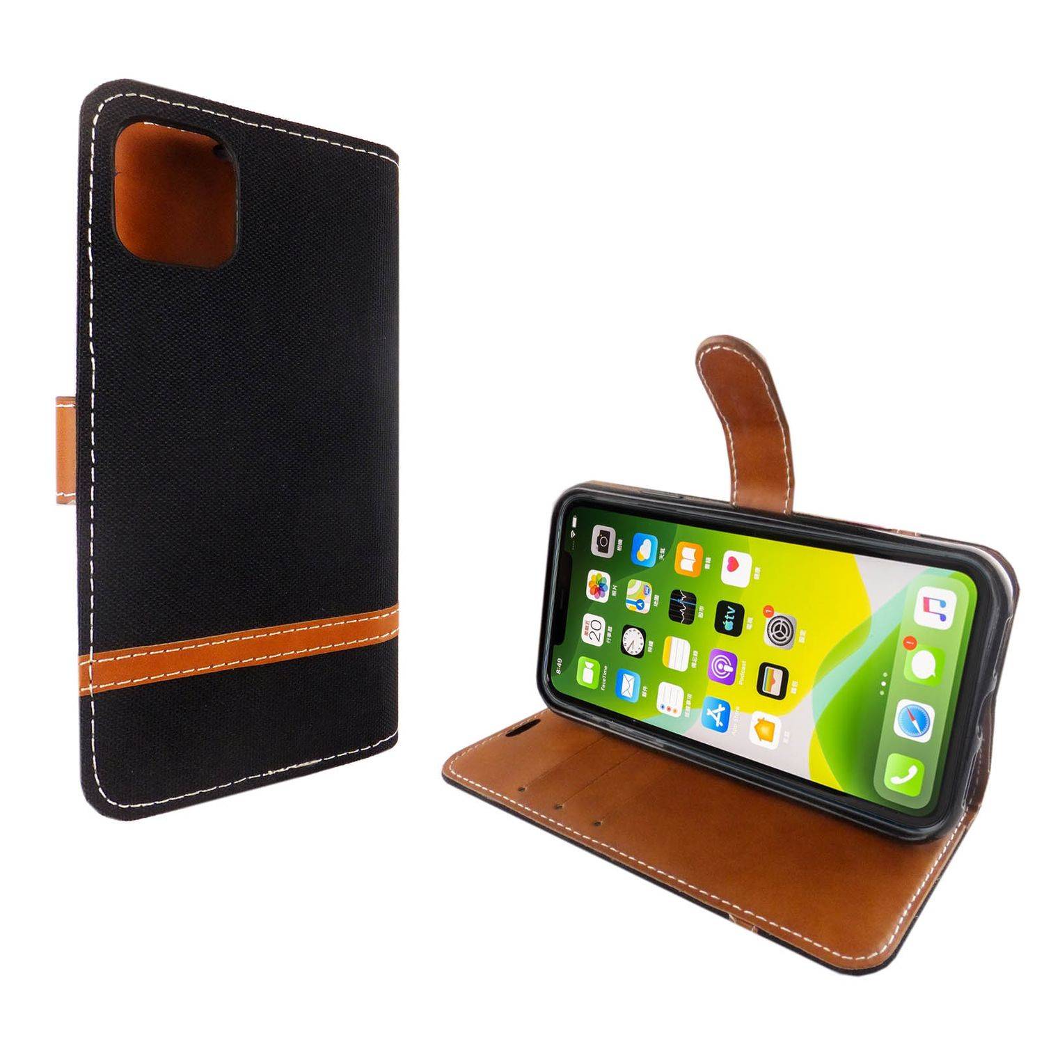 Apple iPhone 11 Pro Handyhülle Bookcover Schwarz