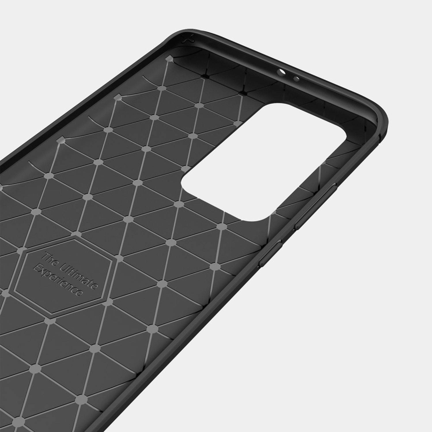 Huawei P40 Pro Handyhülle Carbon Optik Backcover Grau