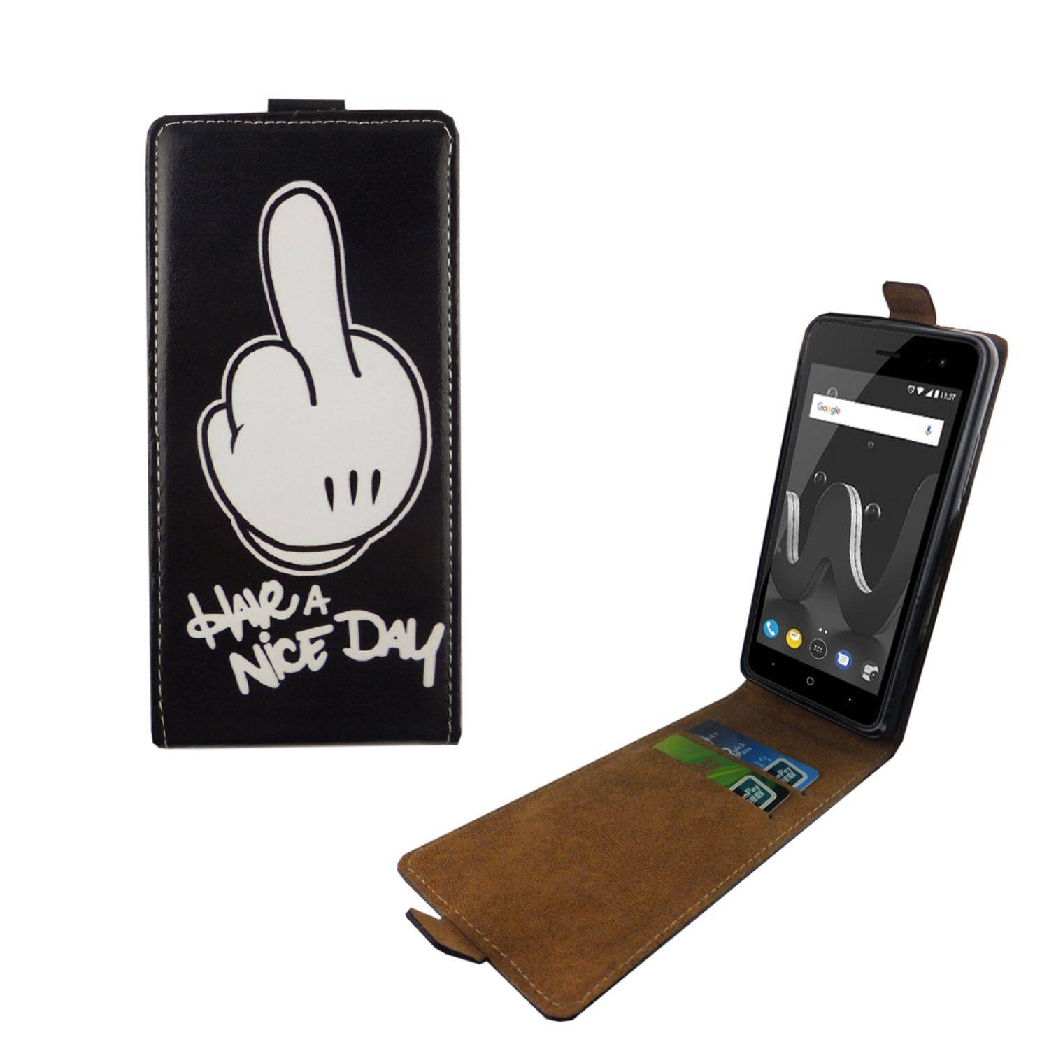 Wiko Jerry 2 Handyhülle Backcover Schwarz