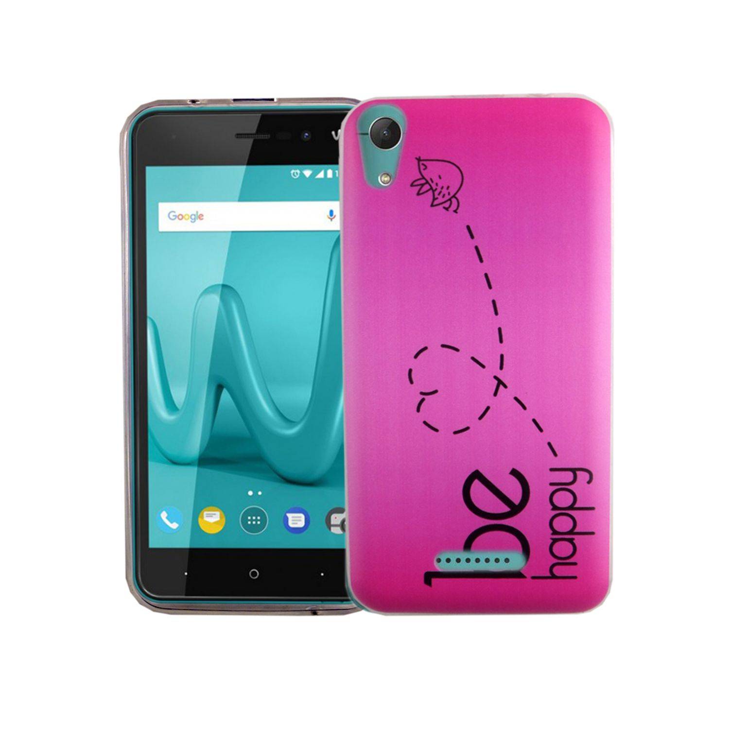 Wiko Lenny 4 Handyhülle Bumper Backcover Rosa