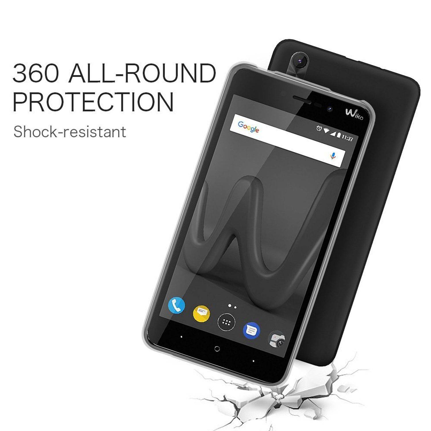 Wiko Lenny 4 Handyhülle Bumper Backcover Transparent
