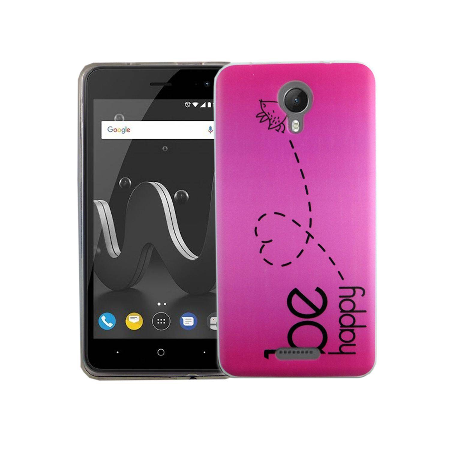 Wiko Jerry 2 Handyhülle Bumper Backcover Rosa