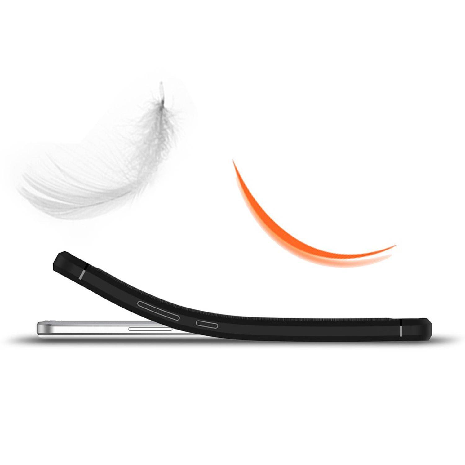 Xiaomi Mi MIx Handyhülle Carbon Optik Backcover Blau