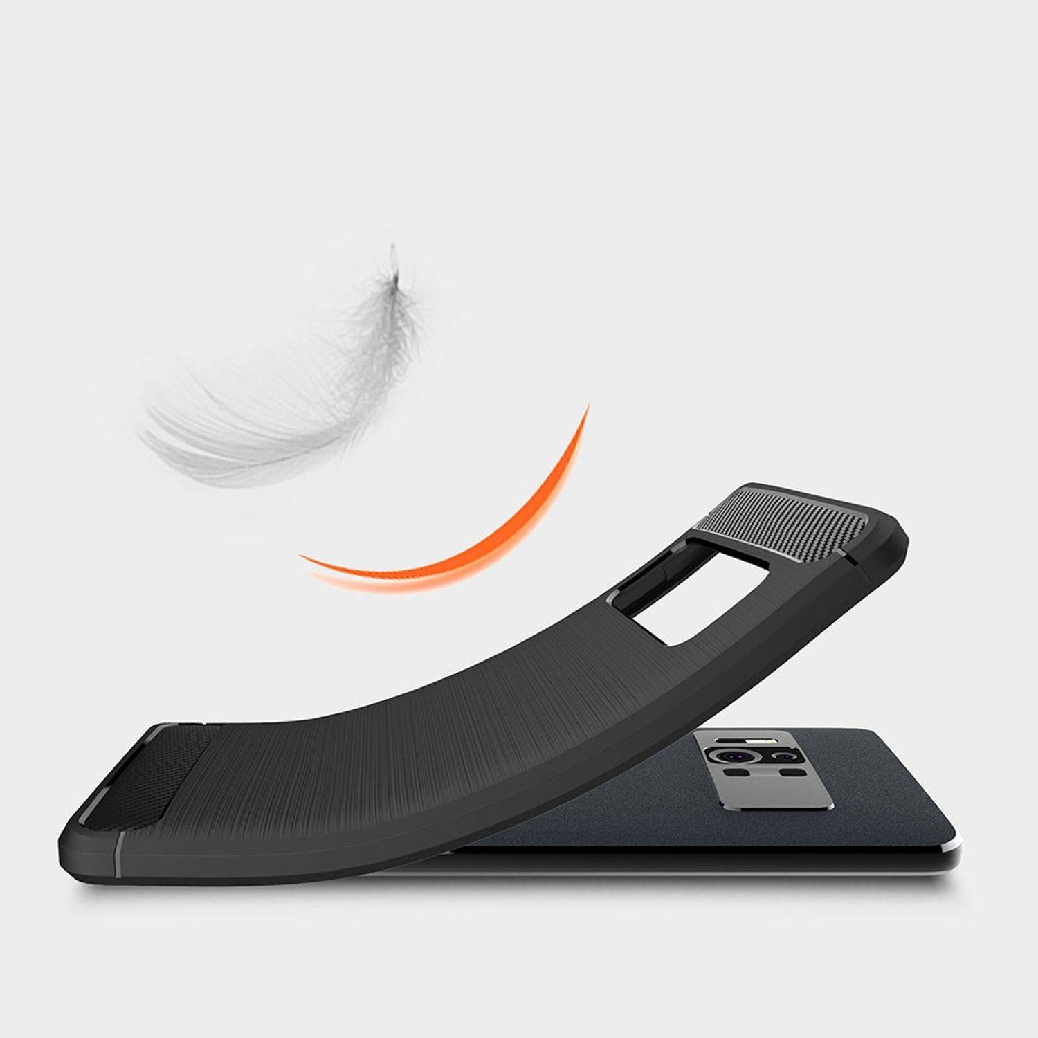ASUS Zenfone AR ZS571KL Handyhülle Carbon Optik Backcover Grau