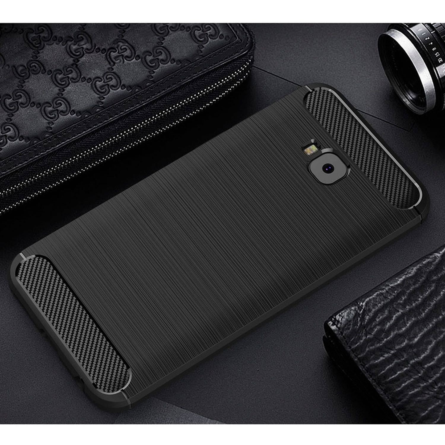 ASUS Zenfone 4 Selfie ZD553KL Handyhülle Carbon Optik Backcover Schwarz