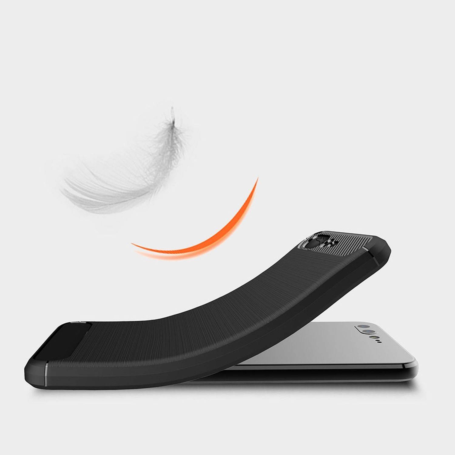 ASUS Zenfone 4 Pro ZS551KL Handyhülle Carbon Optik Backcover Grau