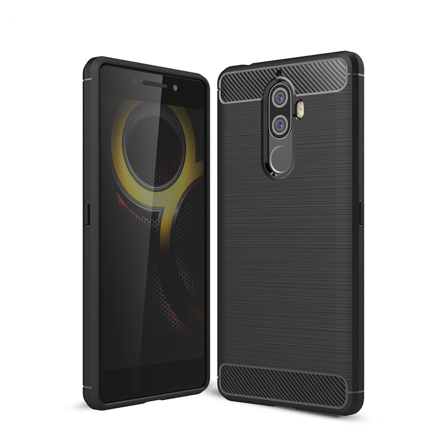 Lenovo K8 Note Handyhülle Carbon Optik Backcover Schwarz