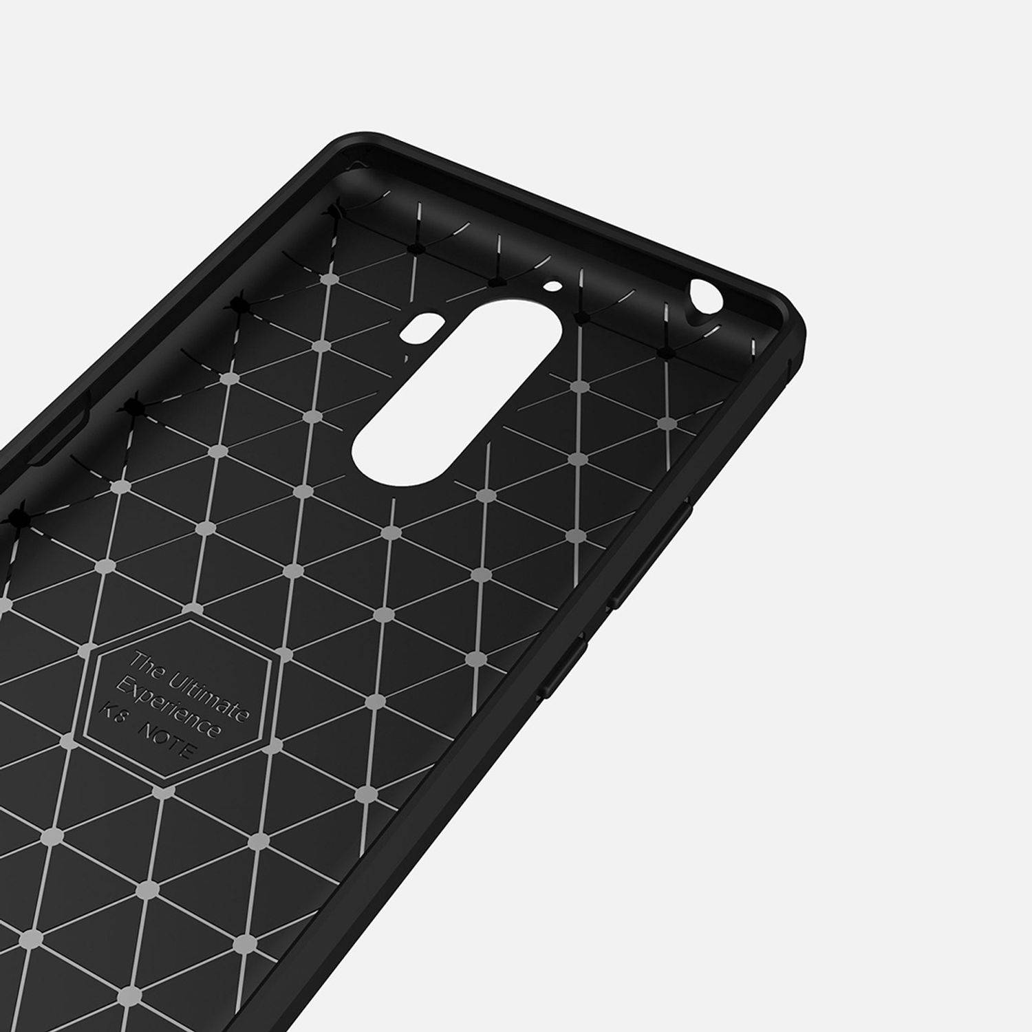 Lenovo K8 Note Handyhülle Carbon Optik Backcover Blau