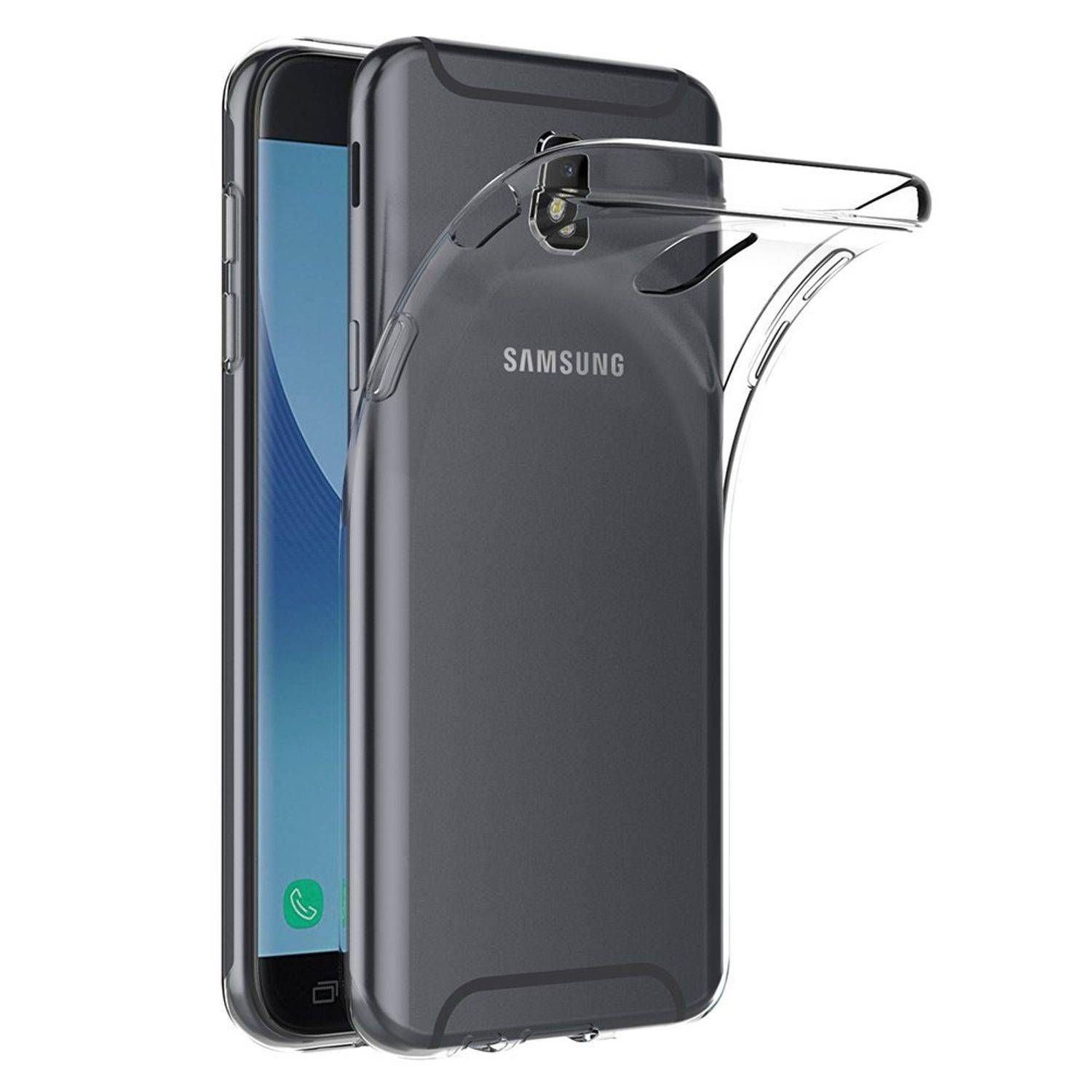 Samsung Galaxy J7 (2017) Handyhülle Ultra Dünn Bumper Backcover Transparent
