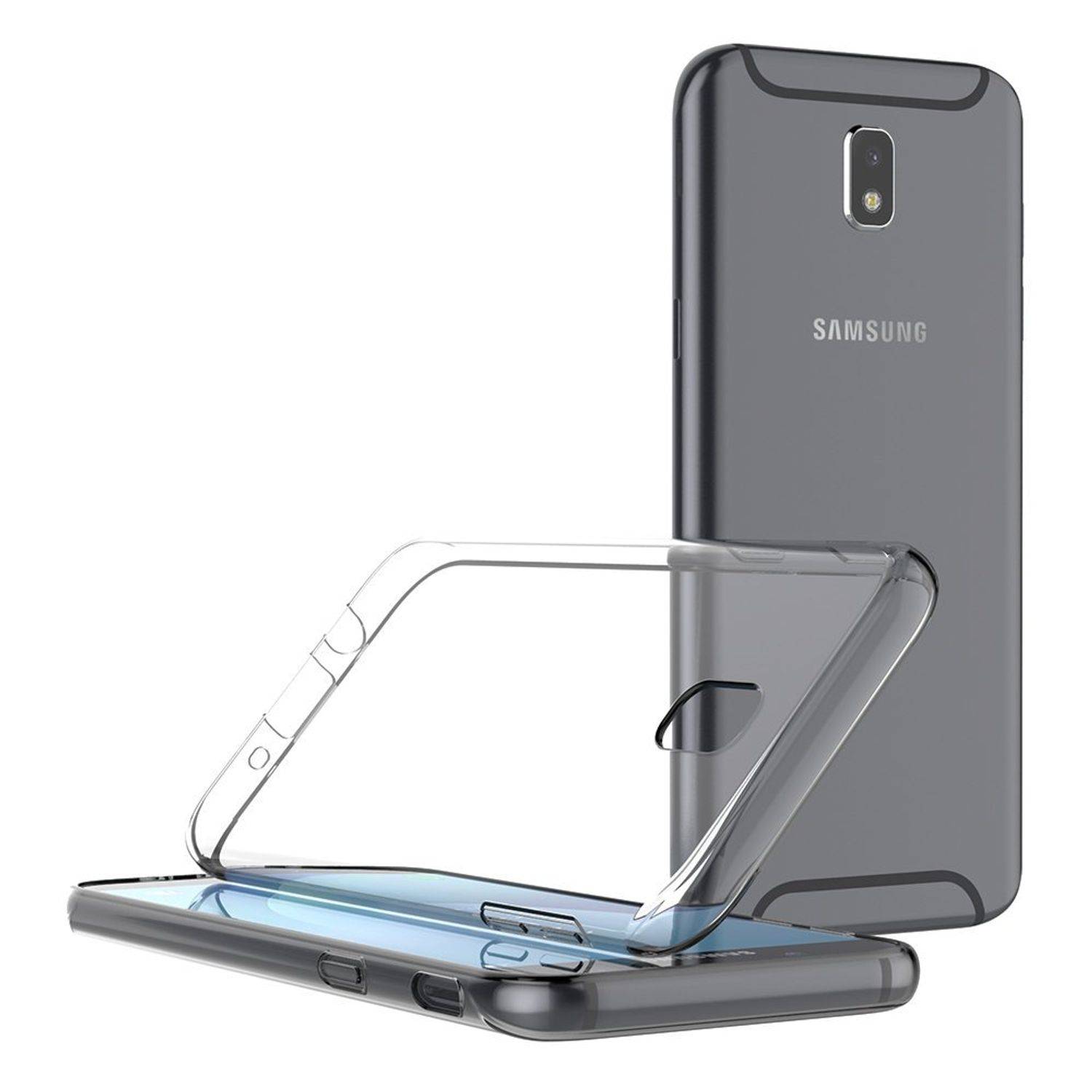 Samsung Galaxy J7 (2017) Handyhülle Ultra Dünn Bumper Backcover Transparent