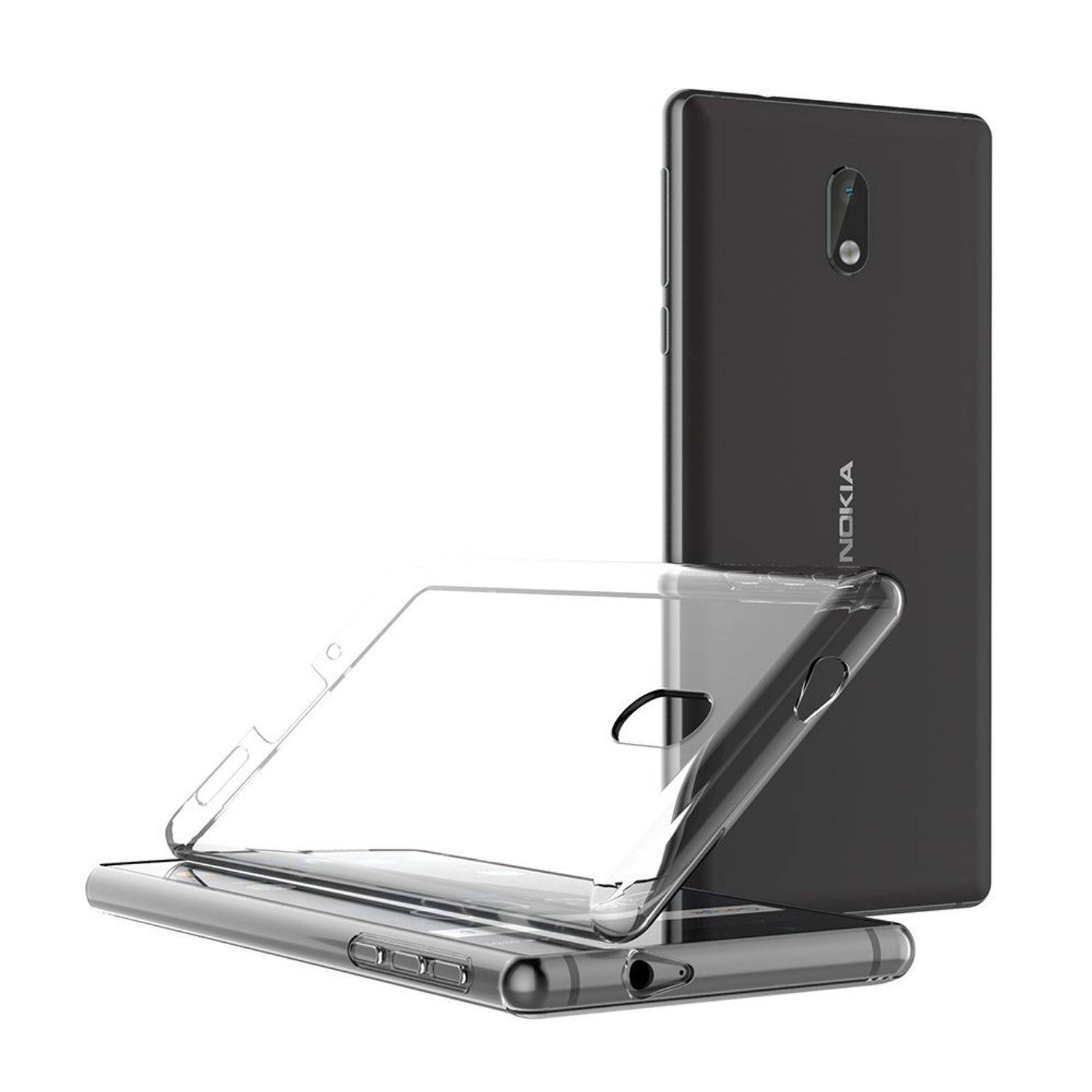 Nokia 3 Handyhülle Ultra Dünn Bumper Backcover Transparent