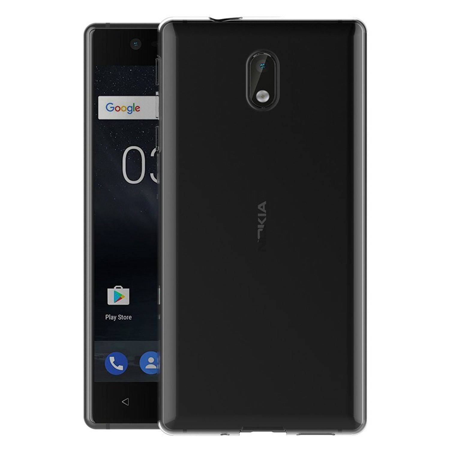 Nokia 3 Handyhülle Ultra Dünn Bumper Backcover Transparent