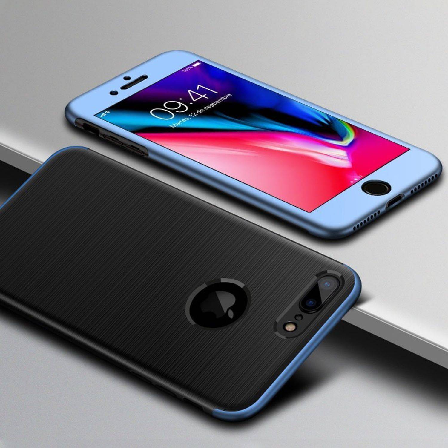 Apple iPhone 8 Plus Handyhülle Backcover Blau