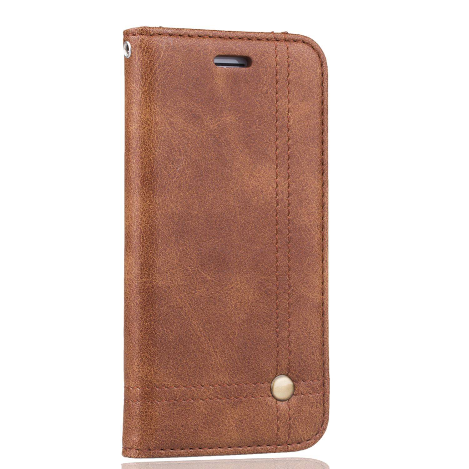 Apple iPhone 6 / 6s Handyhülle Bookcover Braun