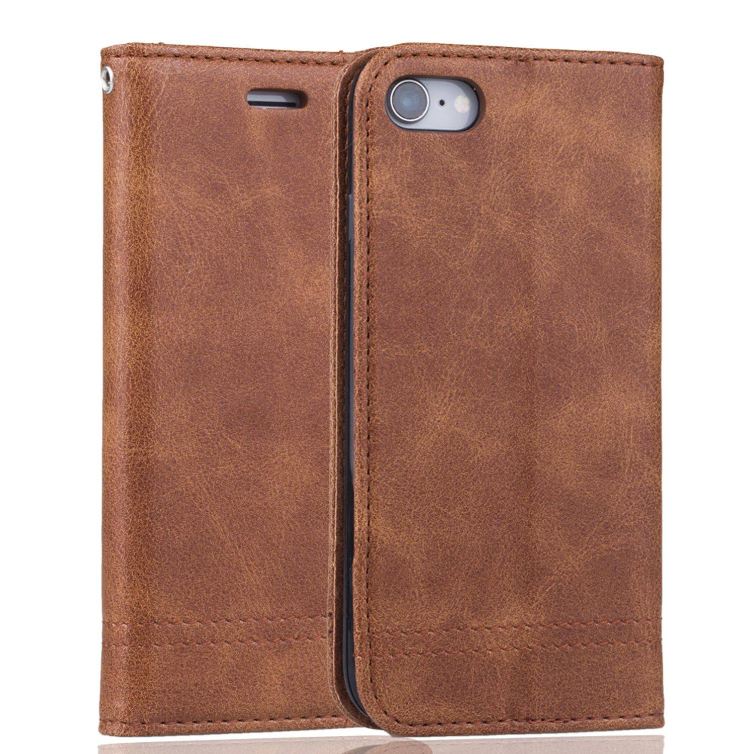 Apple iPhone 6 / 6s Handyhülle Bookcover Braun