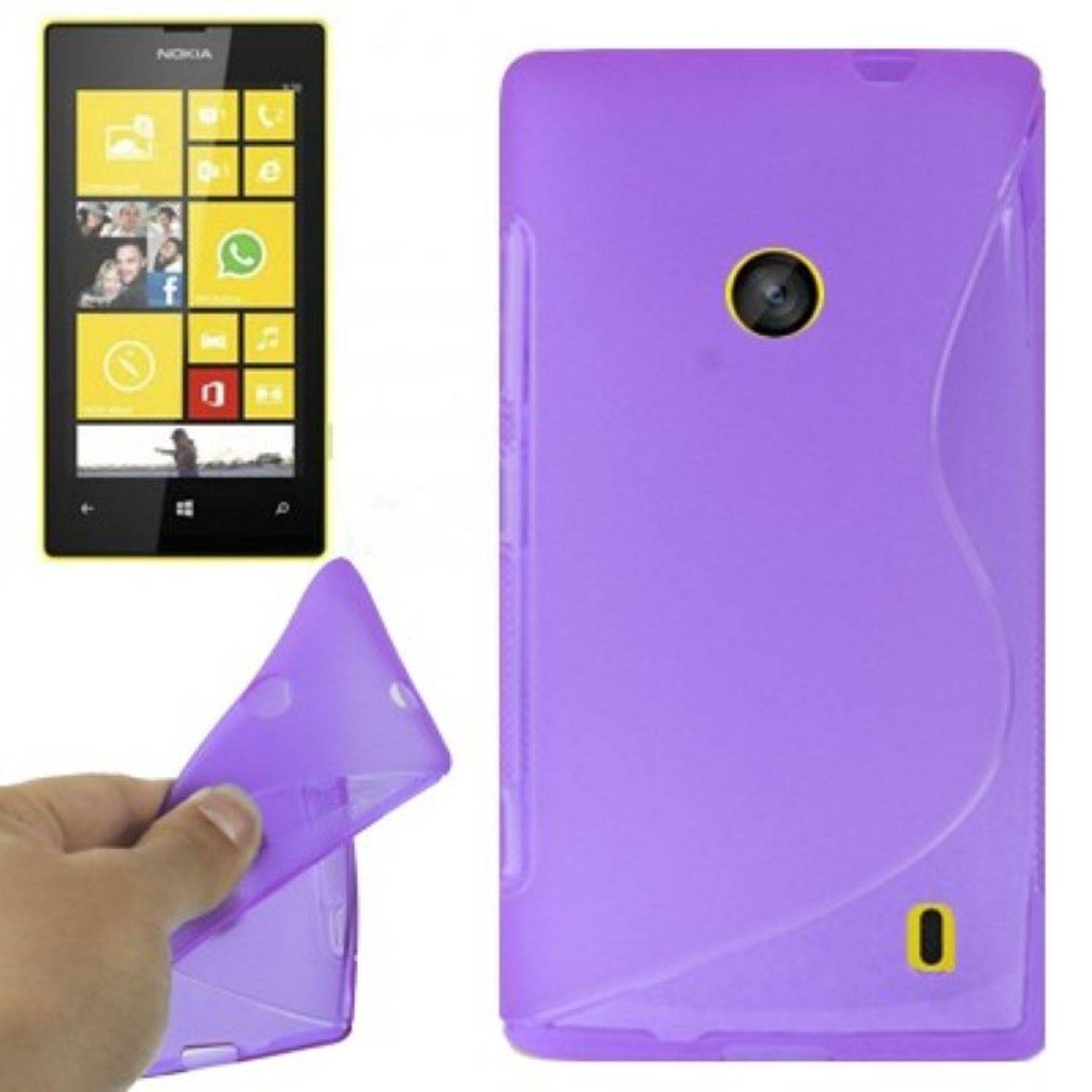 Nokia Lumia 520 Handyhülle Backcover Violett