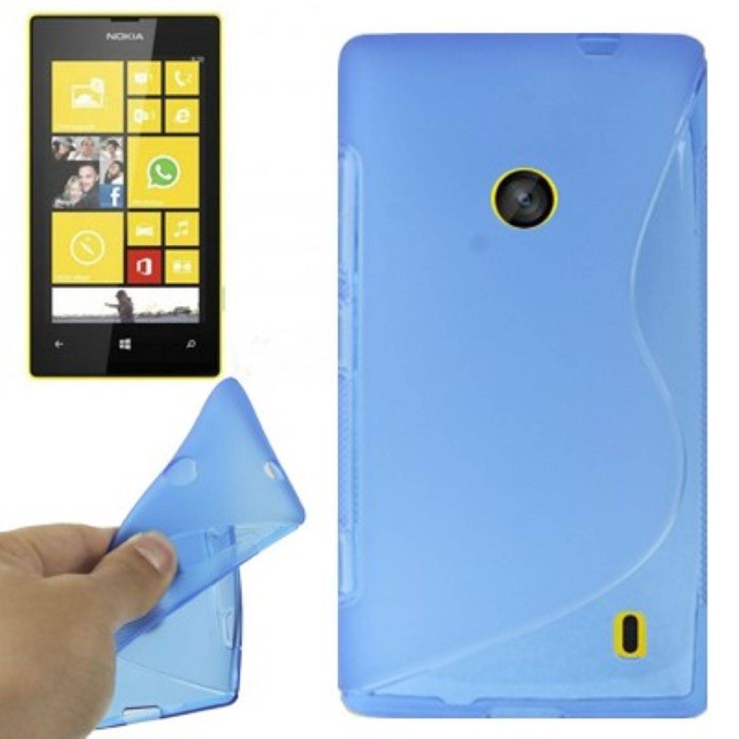 Nokia Lumia 520 Handyhülle Backcover Blau