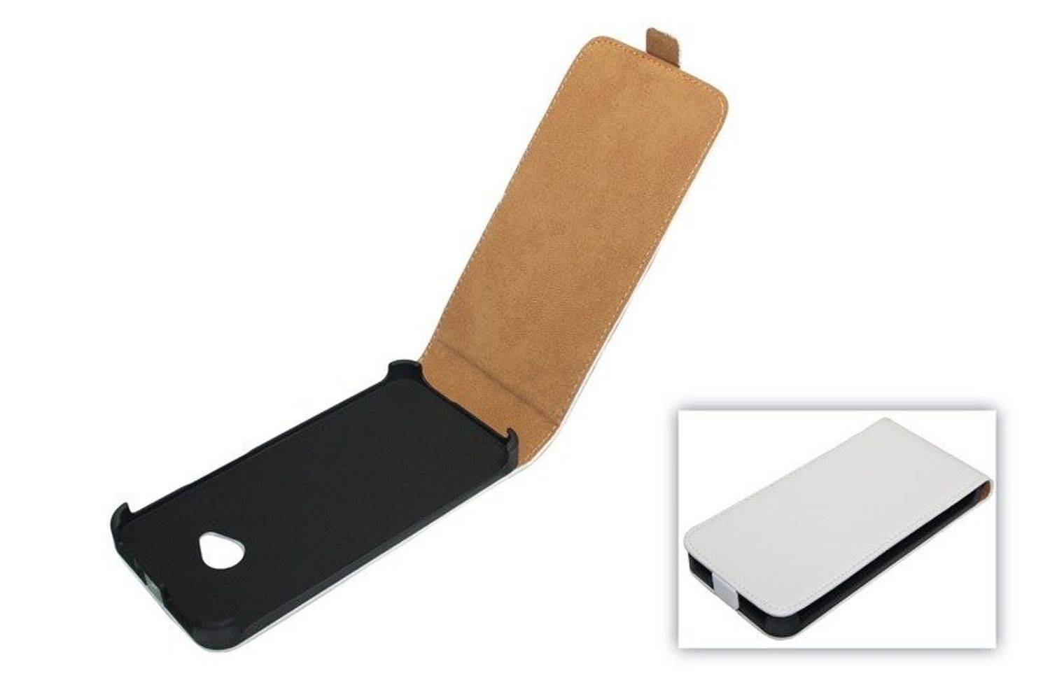 HTC One Handyhülle Backcover Weiß