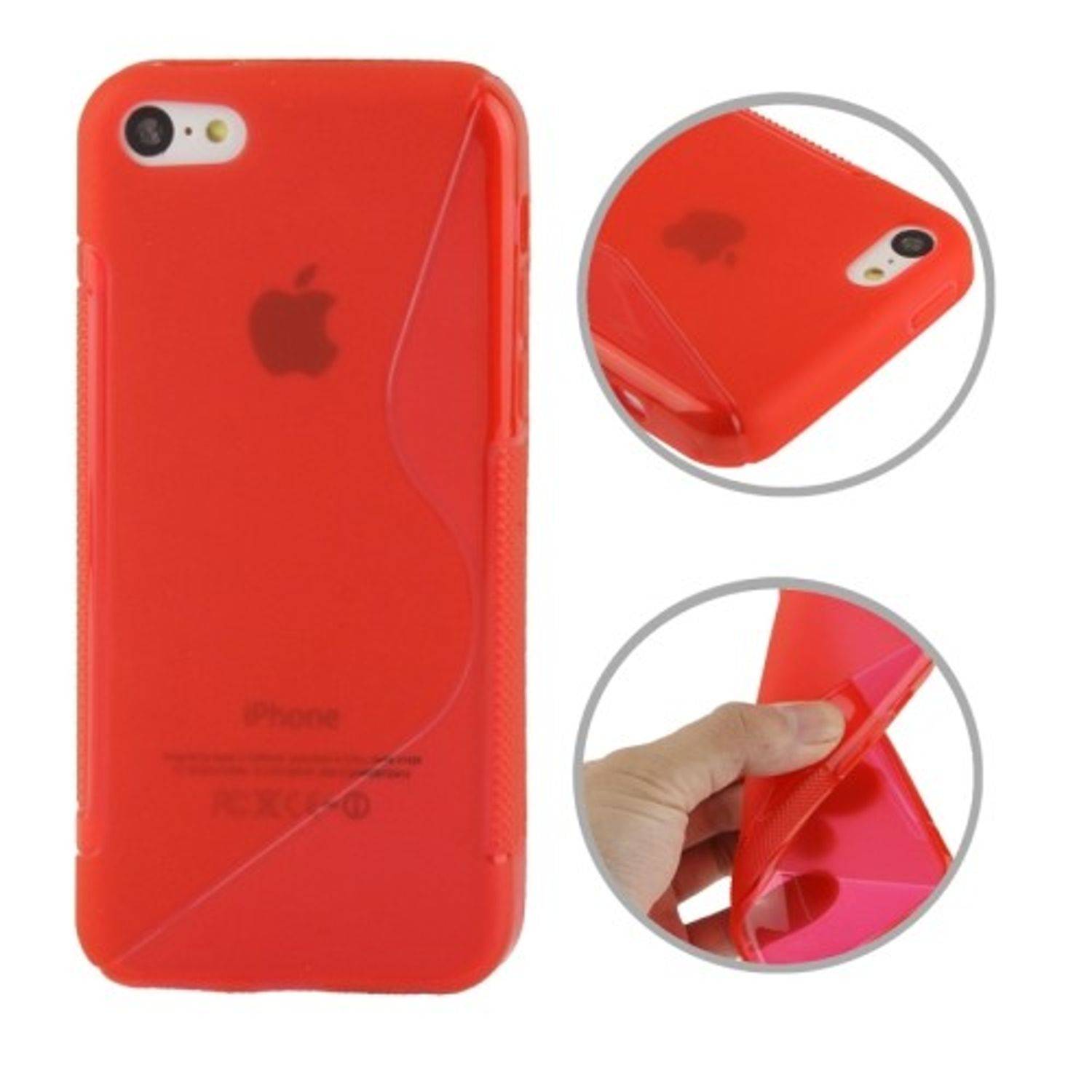 Apple iPhone 5c Handyhülle Backcover Rot
