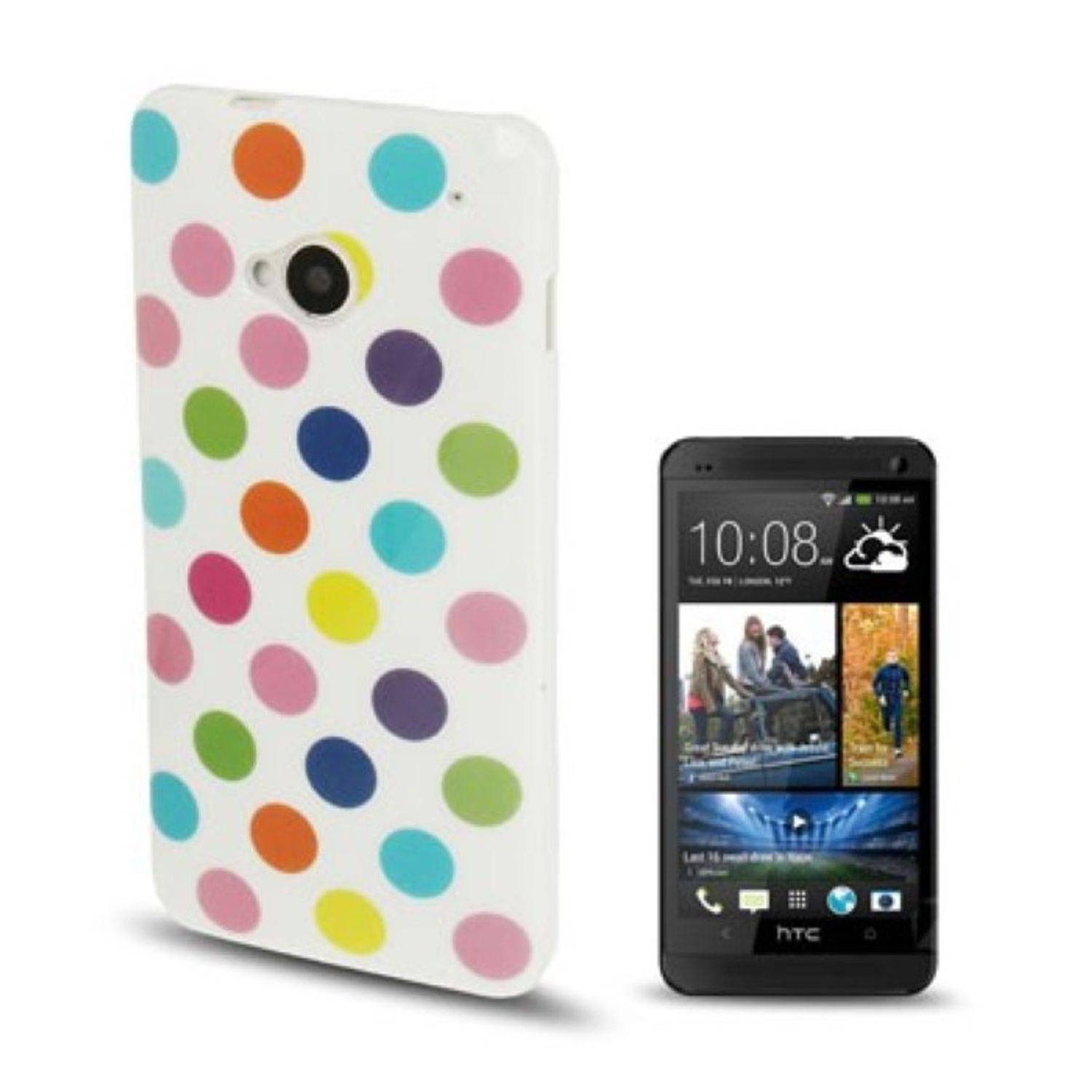 HTC One Handyhülle Backcover Weiß