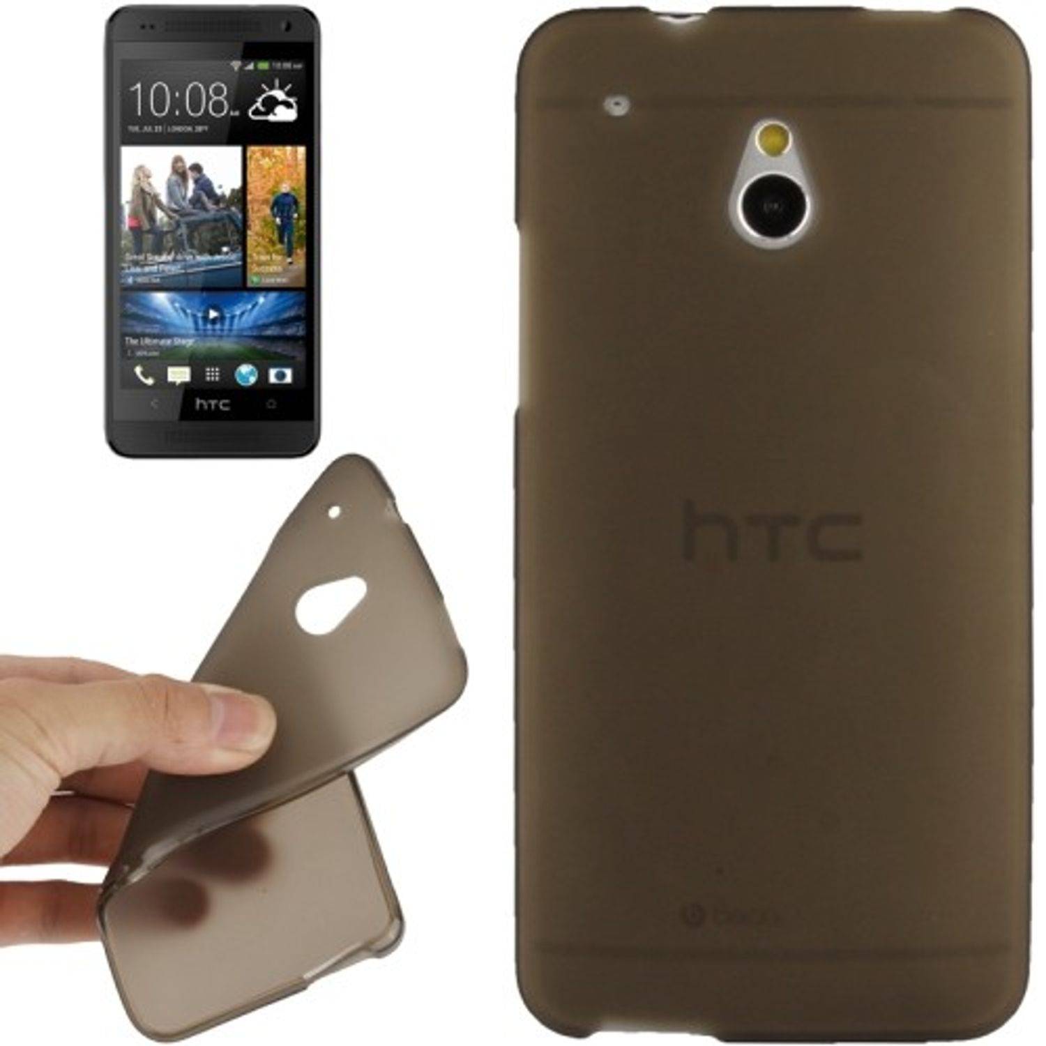 HTC One Mini Handyhülle Backcover Grau