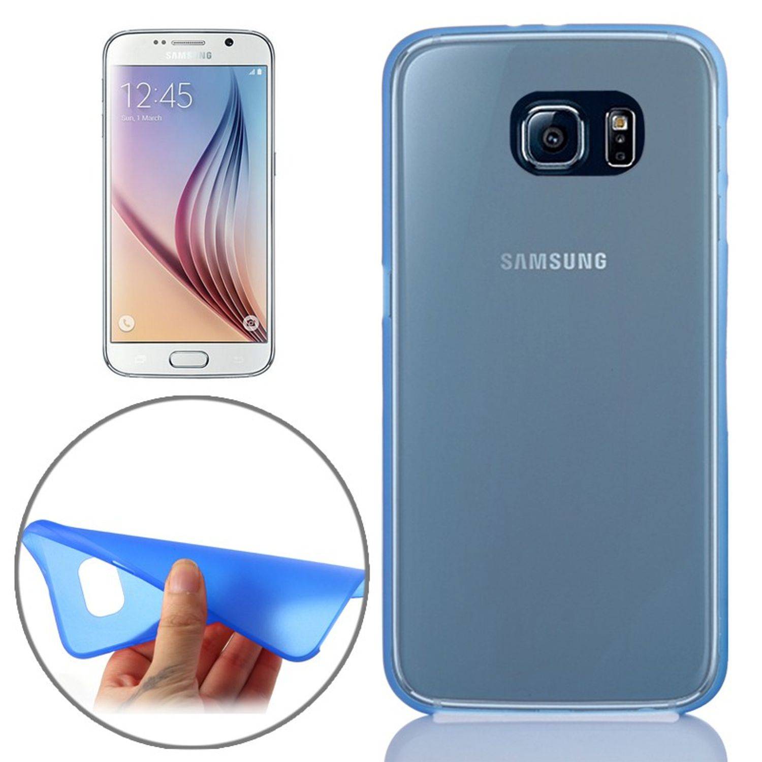 Samsung Galaxy S6 Handyhülle Backcover Blau